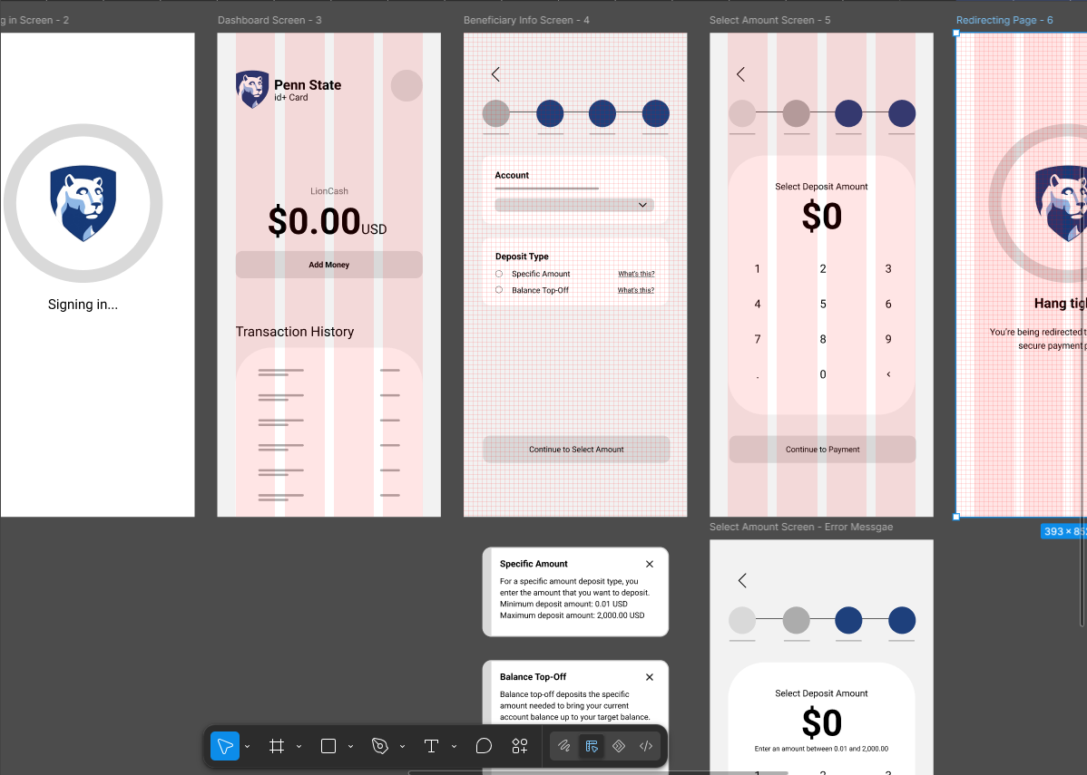 Re-engineering the campus wallet for zero friction — Wireframes wireframe 2