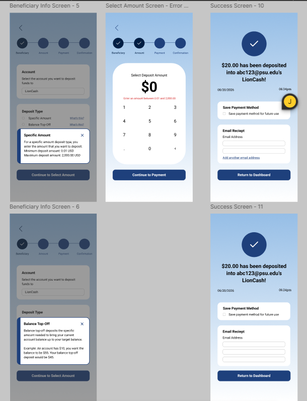 Re-engineering the campus wallet for zero friction — Final design wireframe 3