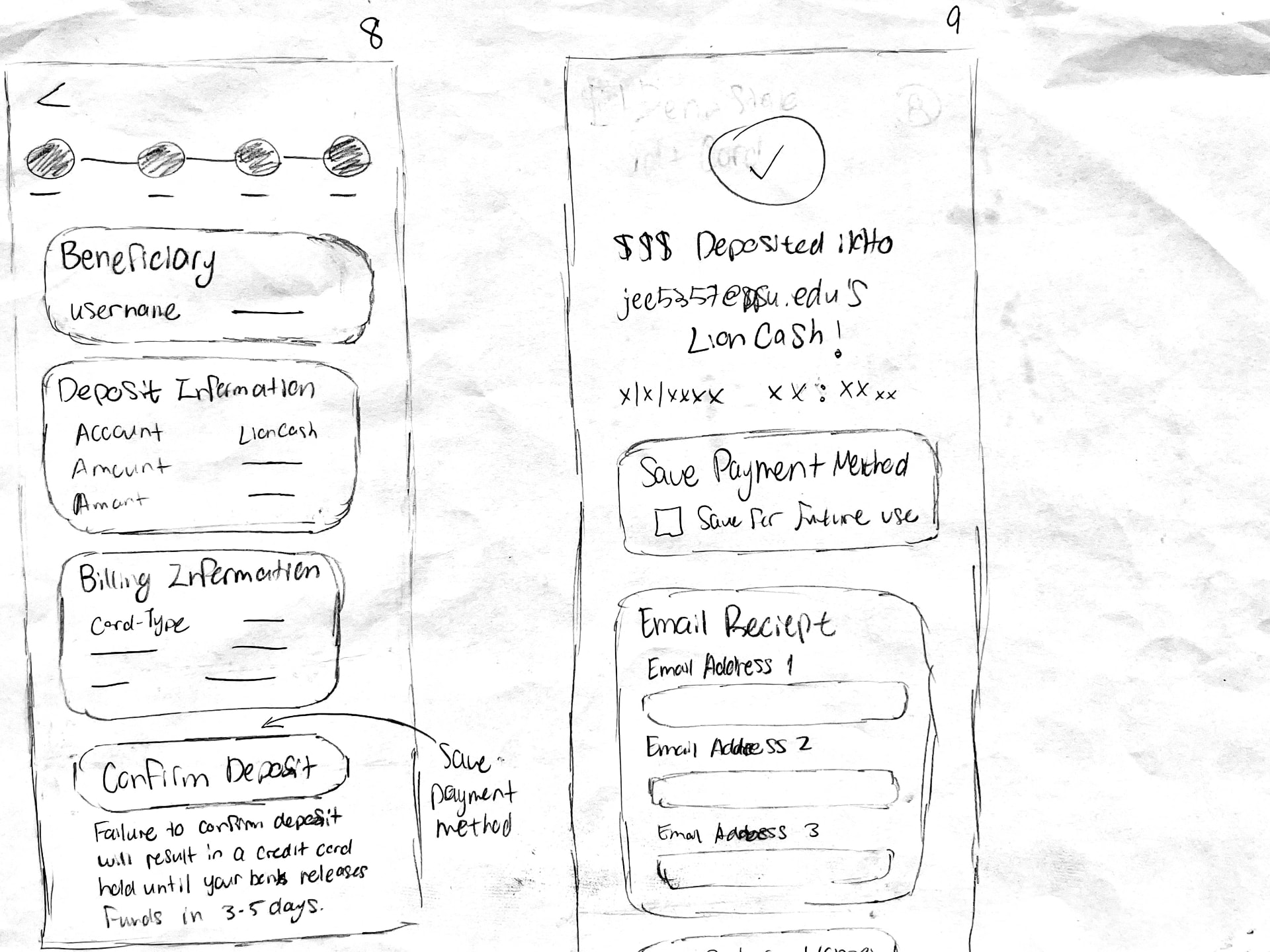 Re-engineering the campus wallet for zero friction — Ideation sketch 5